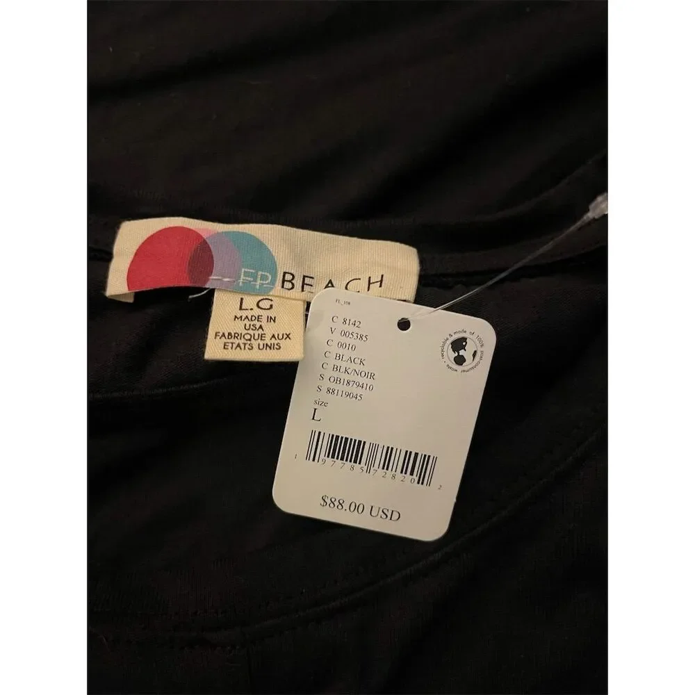 NWT Free People Simone Open Back MIDI Dress Sz Large $88 black sold out! - Picture 6 of 9
